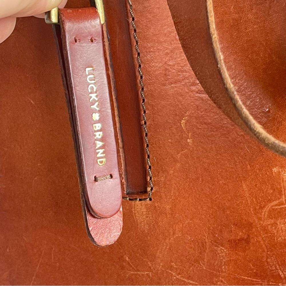 Lucky Brand Dylan Leather Tote in Tobacco - Picture 9 of 17